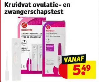 Kruidvat ovulatie- en zwangerschapstest aanbieding