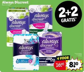 Kruidvat Always Discreet aanbieding