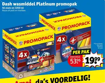 Kruidvat Dash wasmiddel Platinum promopak aanbieding