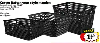 Kruidvat Curver Rattan your style manden aanbieding