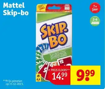 Kruidvat Mattel Skip-bo aanbieding