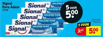 Kruidvat Signal Pure Adem 75 ml aanbieding