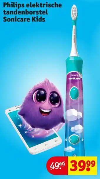 Kruidvat Philips elektrische tandenborstel Sonicare Kids aanbieding
