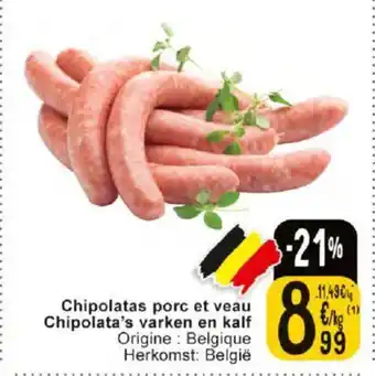 Cora Chipolata's varken en kalf aanbieding