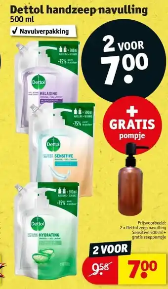 Kruidvat Dettol handzeep navulling aanbieding