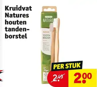 Kruidvat Kruidvat Natures houten tandenborstel aanbieding