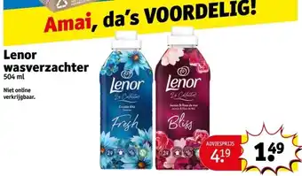 Kruidvat Lenor wasverzachter aanbieding