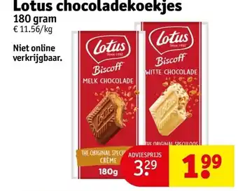 Kruidvat Lotus chocoladekoekjes aanbieding