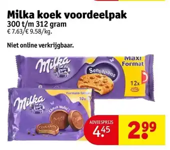 Kruidvat Milka koek voordeelpak aanbieding