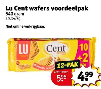 Kruidvat Lu Cent wafers voordeelpak aanbieding