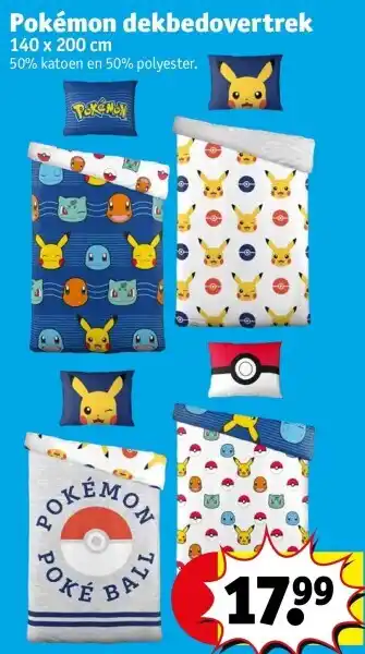 Kruidvat Pokémon dekbedovertrek aanbieding