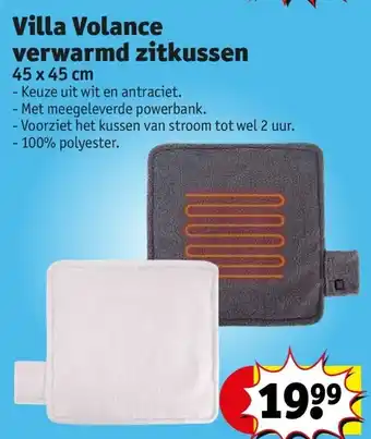 Kruidvat Villa Volance verwarmd zitkussen aanbieding