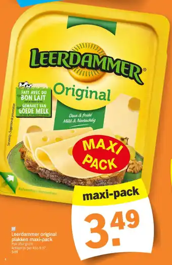 Albert Heijn Leerdammer original plakken maxi-pack aanbieding