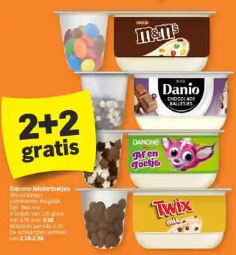 Albert Heijn Danone kindertoetjes aanbieding
