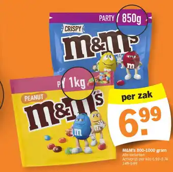 Albert Heijn M&M's 800-1000 gram aanbieding