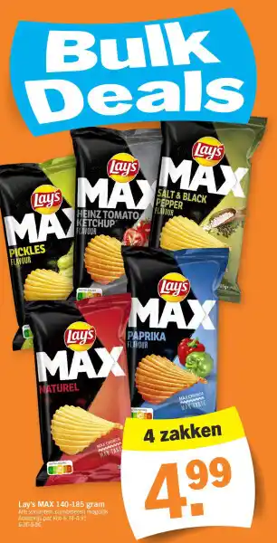 Albert Heijn Lay's MAX 140-185 gram aanbieding