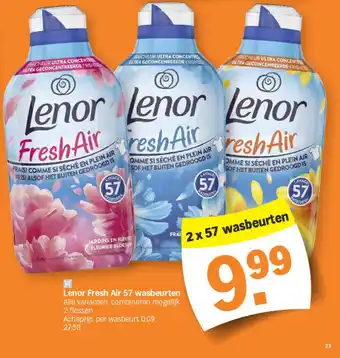 Albert Heijn Lenor Fresh Air 57 wasbeurten aanbieding