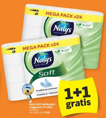 Albert Heijn Nalys Soft toiletpapier megapack 24 rollen aanbieding