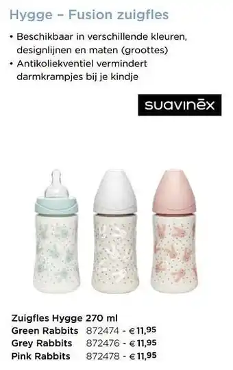 Zuigfles hygge green rabbits