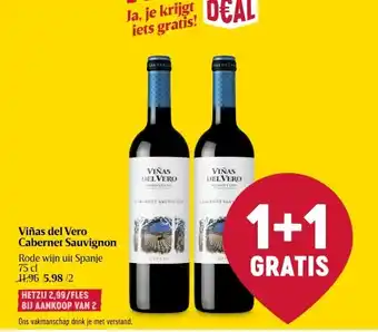 Delhaize Viñas del Vero Cabernet Sauvignon aanbieding