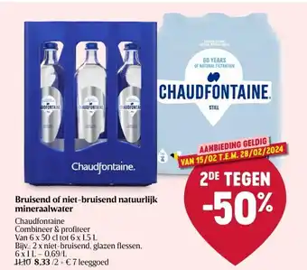 Delhaize Bruisend of niet-bruisend natuurlijk mineraalwater aanbieding