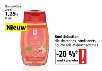 Colruyt Boni selection shampoo citrus aanbieding