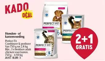 Delhaize Perfect fit honden of kattenvoeding 750g tot 2,8kg aanbieding
