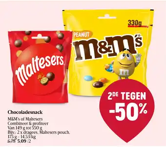 M&M's of maltesers 149g tot 550g