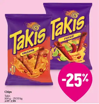 Delhaize Takis chips 100g aanbieding