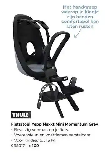 Fietsstoel yepp nexxt mini momentum grey