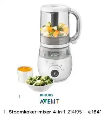 Philips stoomkoker-mixer 4-in-1