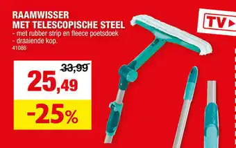 Hubo RAAMWISSER MET TELESCOPISCHE STEEL aanbieding