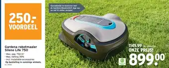 GAMMA Gardena robotmaaier Sileno Life 750 aanbieding