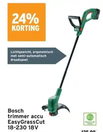 GAMMA Bosch trimmer accu EasyGrassCut 18-230 18V aanbieding