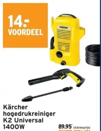 GAMMA Kärcher hogedrukreiniger K2 Universal 1400W aanbieding