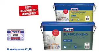 Hubo SUPERDEKKEND MAT of SATIJN KANT EN KLAAR 5 L aanbieding