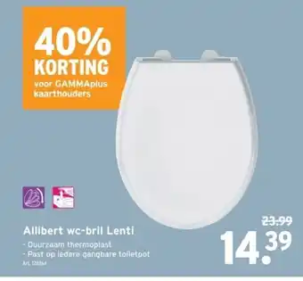 GAMMA Allibert wc-bril Lenti aanbieding