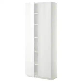 IKEA Metod Hoge kast met planken, wit/ringhult wit, 80x37x200 cm aanbieding