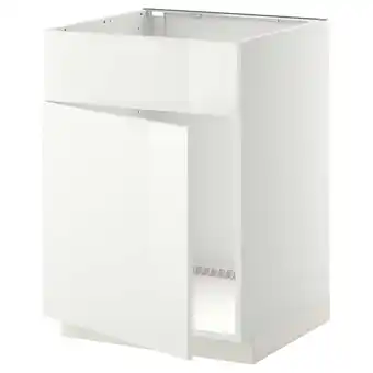 IKEA Metod Onderkast v spoelb m deur/front, wit/ringhult wit, 60x60 cm aanbieding