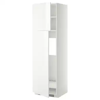 IKEA Metod Hoge kast v koelkast met 2 deuren, wit/ringhult wit, 60x60x200 cm aanbieding