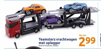 Action Teamsterz vrachtwagen met oplegger aanbieding