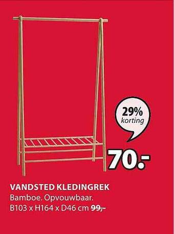 Jysk Vandsted Kledingrek aanbieding