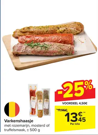 Carrefour Varkenshaasje Per kilo aanbieding