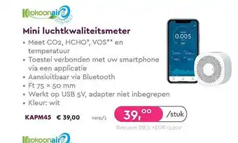 Mini Luchtkwaliteitsmeter