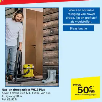 Carrefour Nat - en droogzuiger WD2 Plus aanbieding