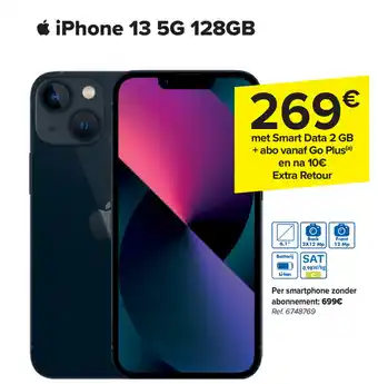Carrefour iPhone 13 5G 128GB aanbieding