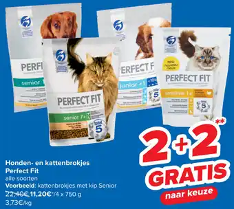 Carrefour Honden- en kattenbrokjes Perfect Fit aanbieding