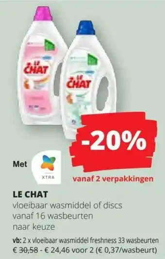 LE CHAT vloeibaar wasmiddel of discs