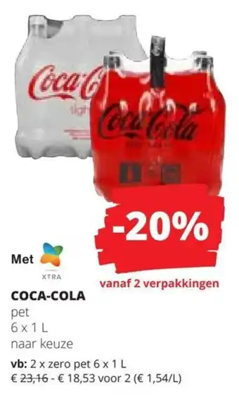 Spar COCA-COLA pet 6 x 1L aanbieding