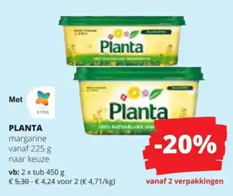 Spar PLANTA margarine aanbieding